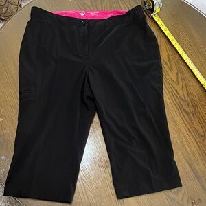 Chico's Black Capris with Pink Lining Chico’s